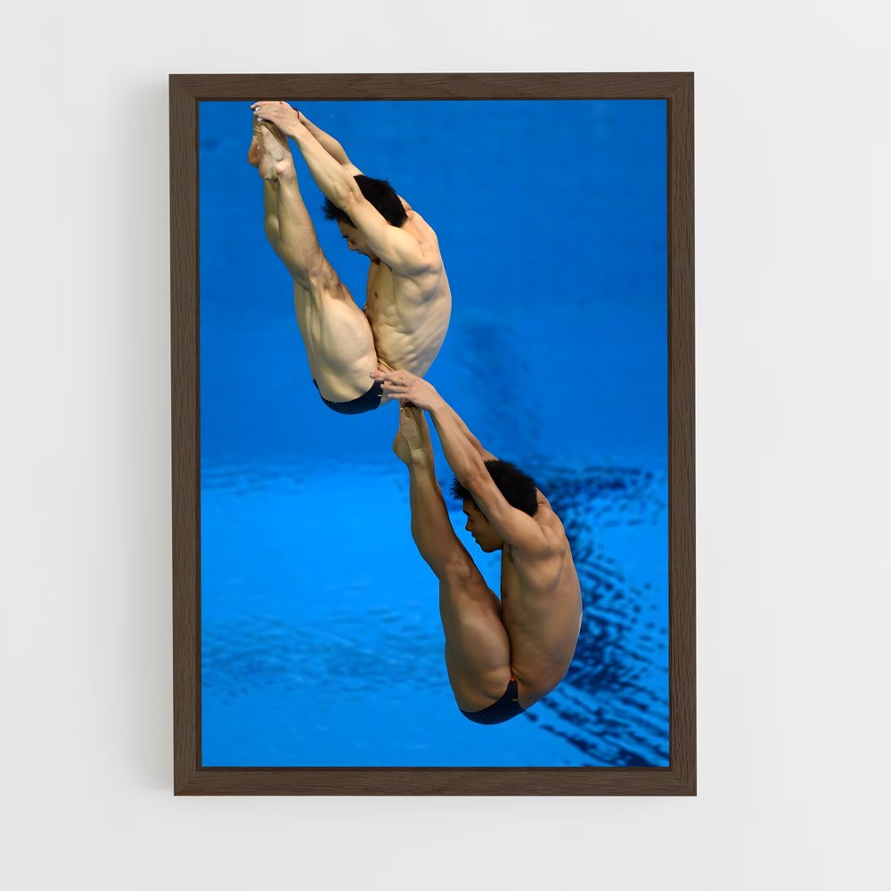 Poster Plongée Synchronisée – affiche Plongeon synchronisé (vue 5)